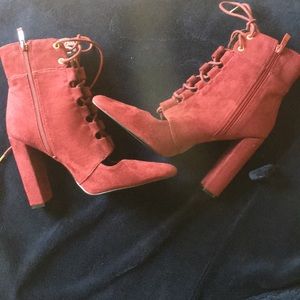 Maroon Ankle Boots
